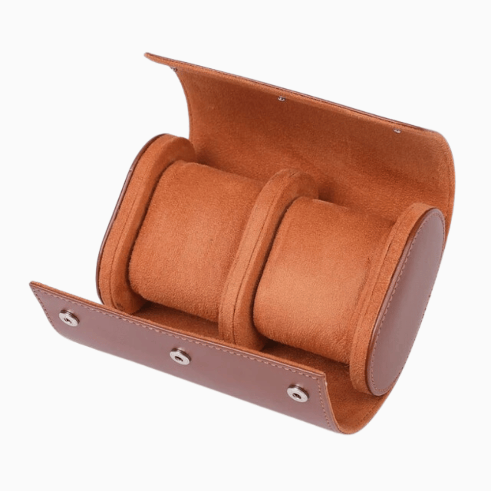 Leather Travel Watch Case for 1–3 Watches