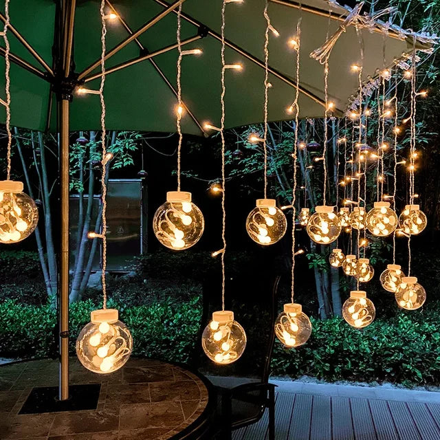 LumiSphere Solar LED String Lights – Outdoor
