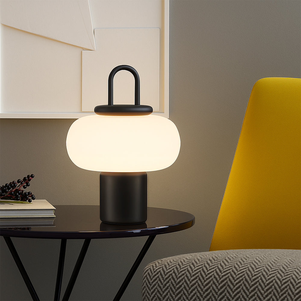 Modern Scandinavian Glass Table Lamp with LED Light