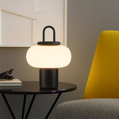 Modern Scandinavian Glass Table Lamp with LED Light