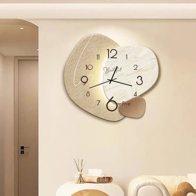 Modern 30cm Silent Quartz Wall Clock Metal Glass