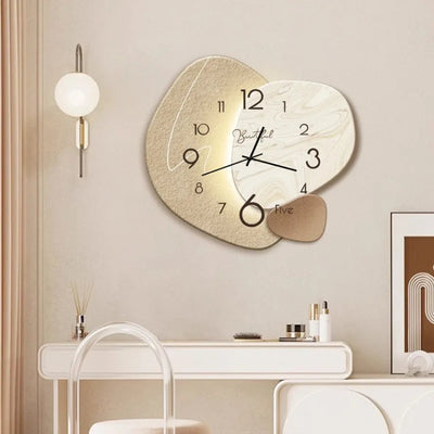 Modern 30cm Silent Quartz Wall Clock Metal Glass