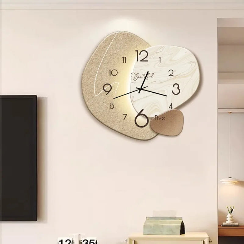 Modern 30cm Silent Quartz Wall Clock Metal Glass