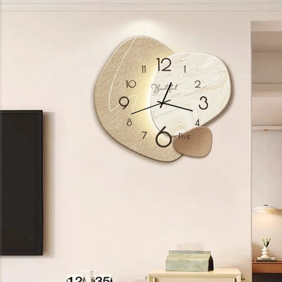 Modern 30cm Silent Quartz Wall Clock Metal Glass