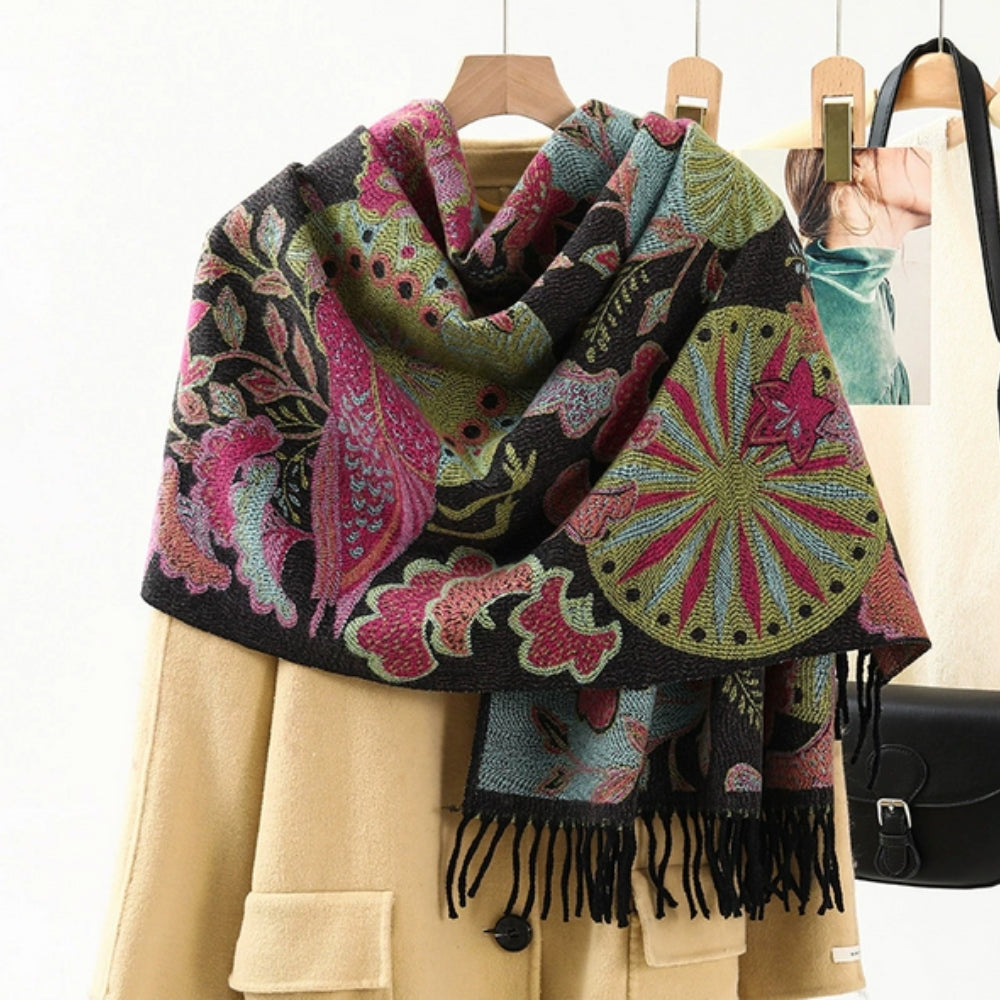 Luxury Ethnic Pattern Pashmina Shawl Scarf for Women