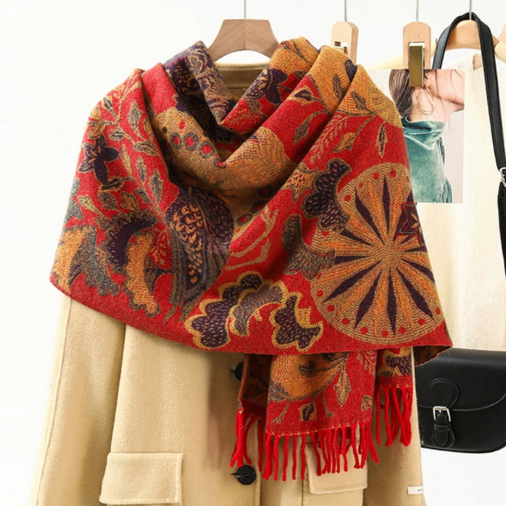 Luxury Ethnic Pattern Pashmina Shawl Scarf for Women
