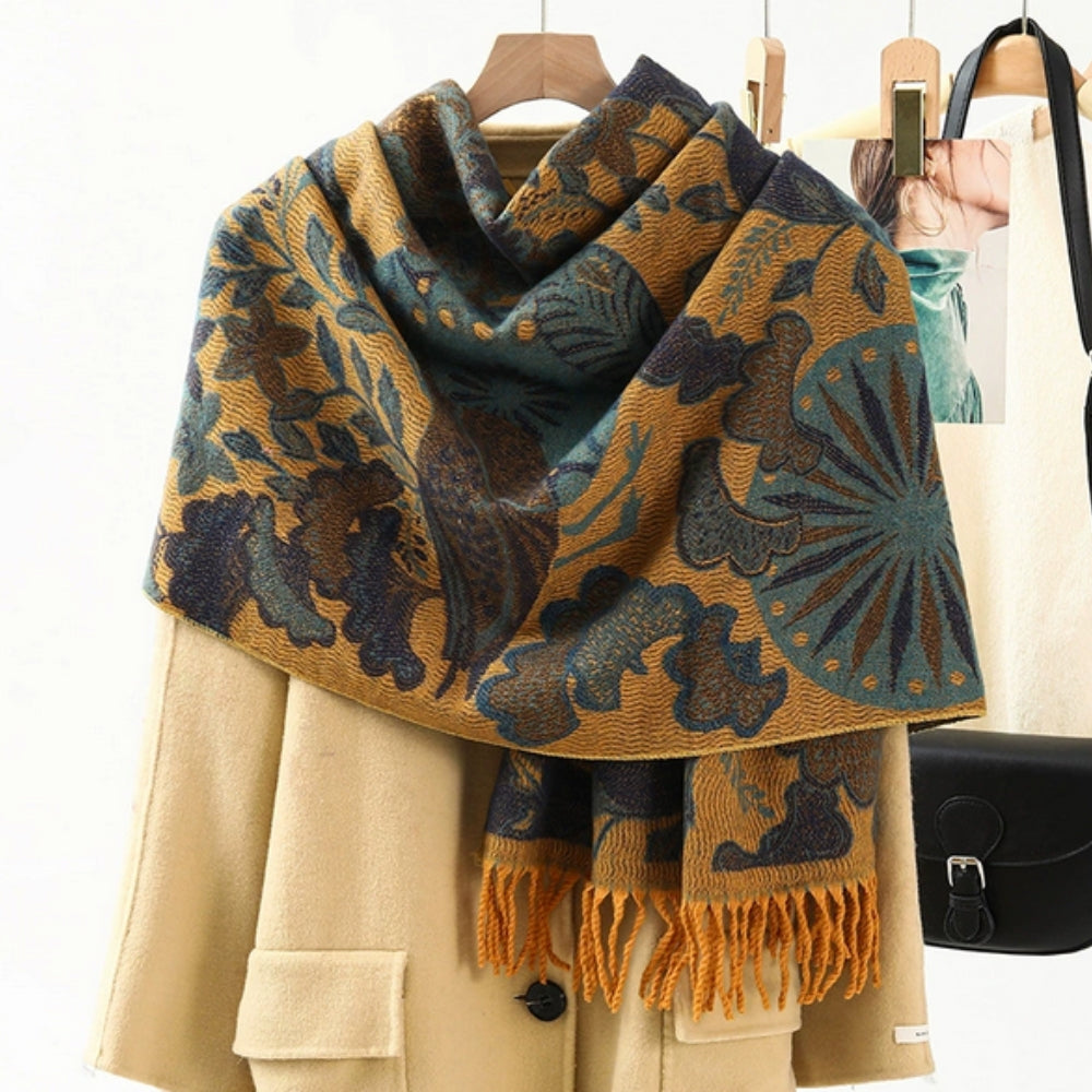 Luxury Ethnic Pattern Pashmina Shawl Scarf for Women