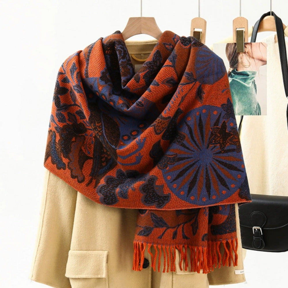 Luxury Ethnic Pattern Pashmina Shawl Scarf for Women