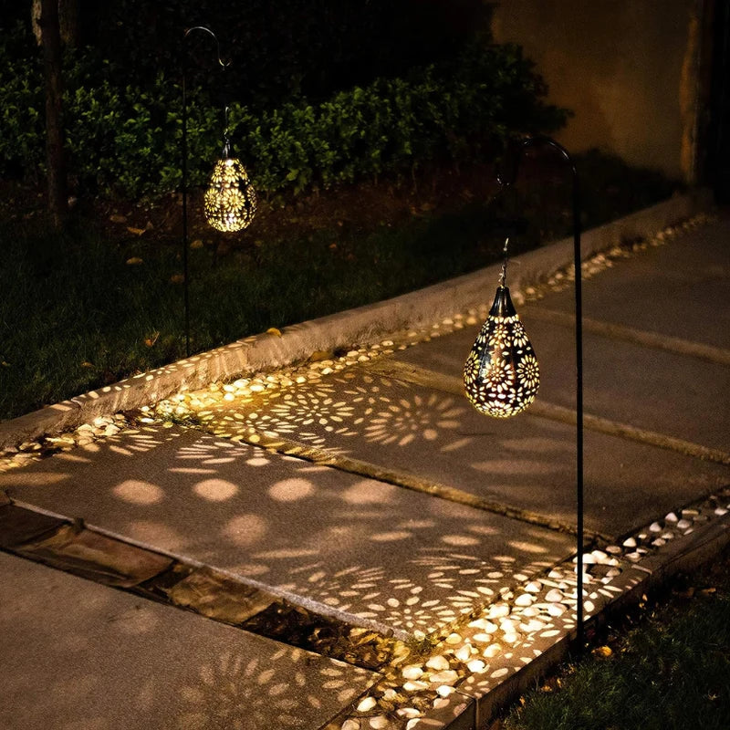 Solar Drop Garden Light with Warm White LED – Waterproof Outdoor Lighting