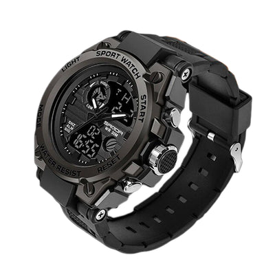 Men’s Military Watch with Analog Digital Display and Features