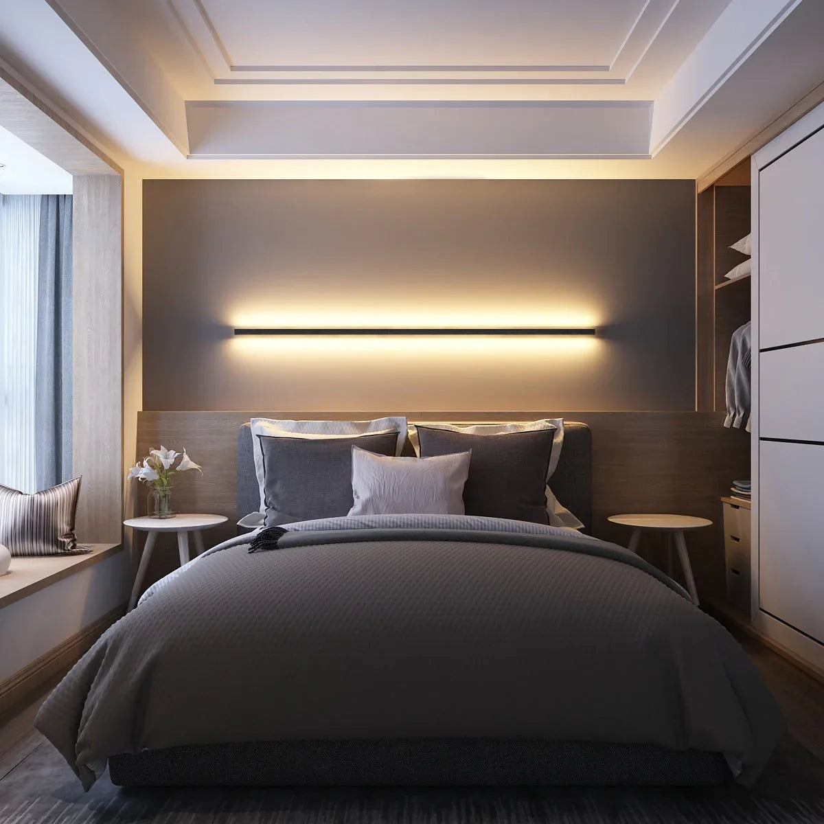 Modern LED Wall Light with Dimmable Options