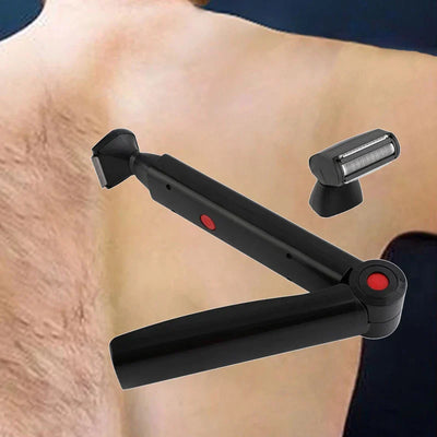 Men’s Electric Back Hair Shaver Razor with Foldable Handle