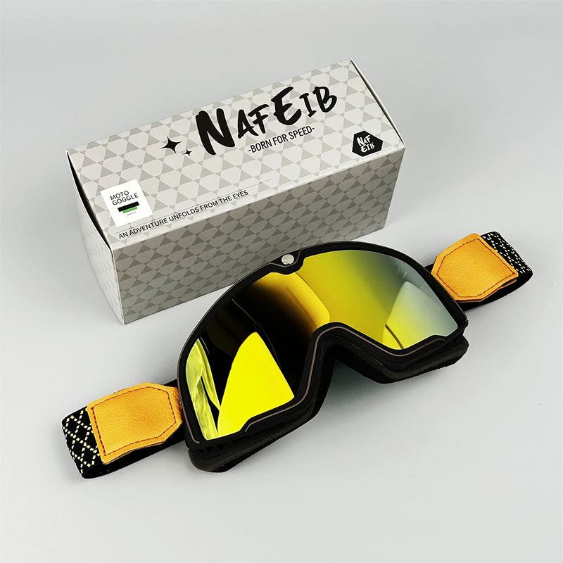 Vintage Motorcycle Goggles for Men Windproof Retro Style