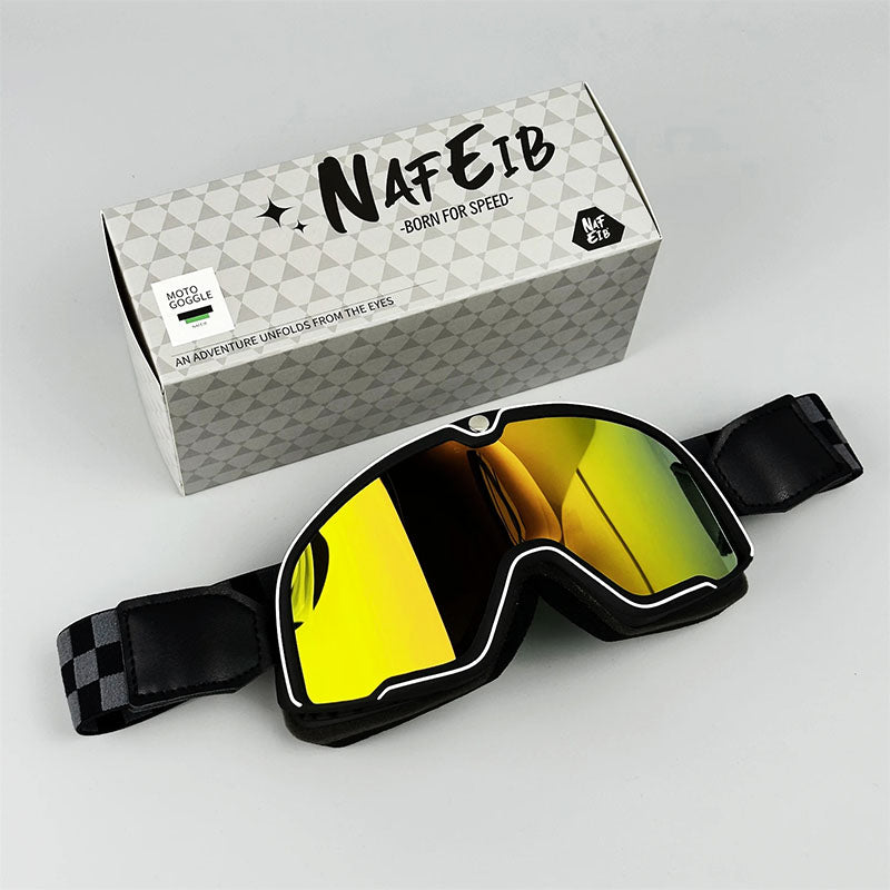 Vintage Motorcycle Goggles for Men Windproof Retro Style