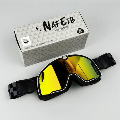 Vintage Motorcycle Goggles for Men Windproof Retro Style