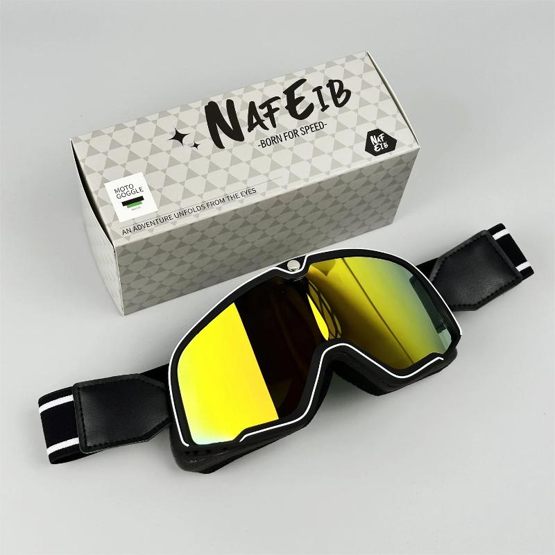 Vintage Motorcycle Goggles for Men Windproof Retro Style