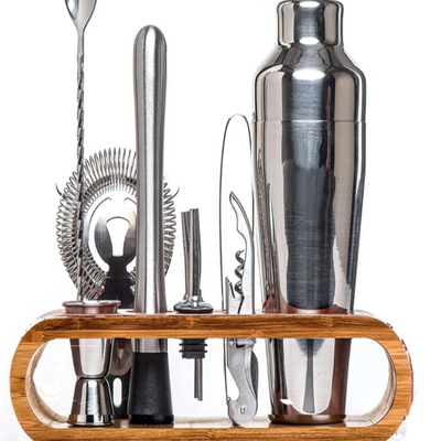 Mixique 10-Piece Stainless Steel Cocktail Bar Set