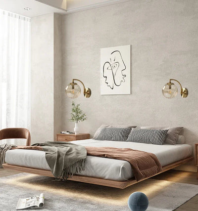 LuxeCrystal Modern Glass Wall Lamp