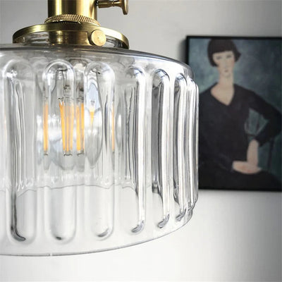 Vintage Glass Crystal Pendant Light E27