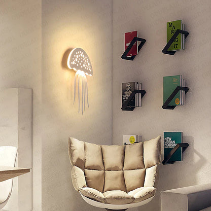 GlimmerCoral – Underwater Jellyfish Wall Lamp