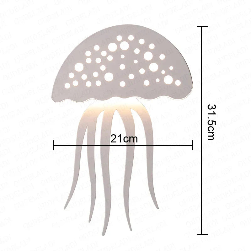 GlimmerCoral – Underwater Jellyfish Wall Lamp