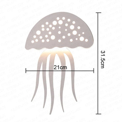 GlimmerCoral – Underwater Jellyfish Wall Lamp