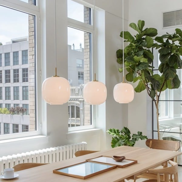 Opal Glass Pendant Light – Nordic Lantern Design