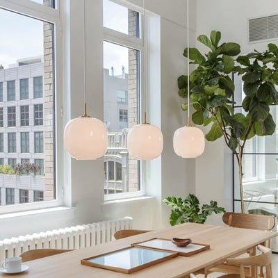 Opal Glass Pendant Light – Nordic Lantern Design