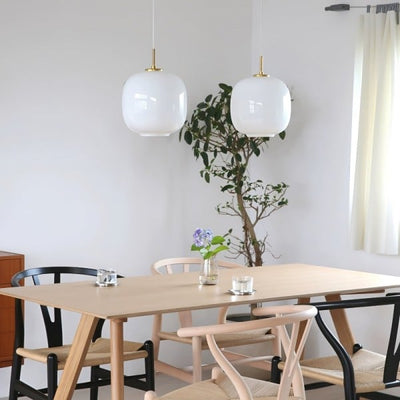 Opal Glass Pendant Light – Nordic Lantern Design