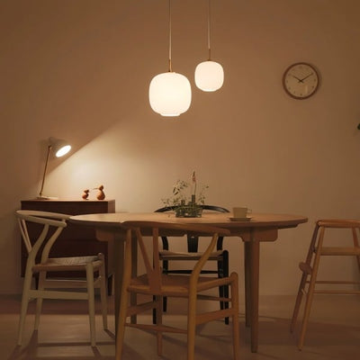 Opal Glass Pendant Light – Nordic Lantern Design