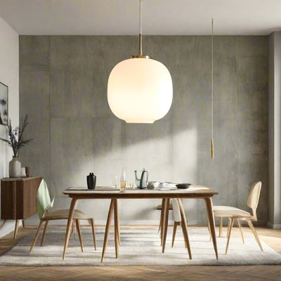 Opal Glass Pendant Light – Nordic Lantern Design