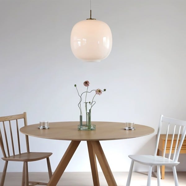 Opal Glass Pendant Light – Nordic Lantern Design