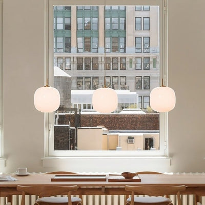 Opal Glass Pendant Light – Nordic Lantern Design