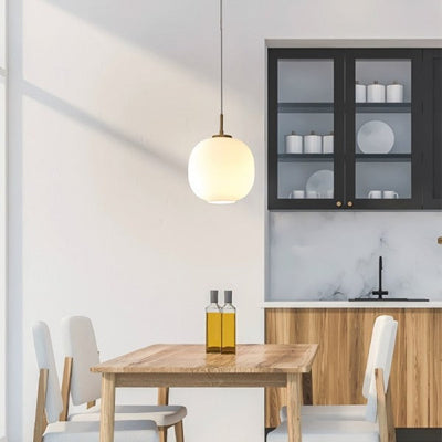 Opal Glass Pendant Light – Nordic Lantern Design
