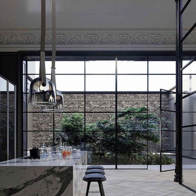 Mona Minimalist LED Pendant Light – Modern Glass Design
