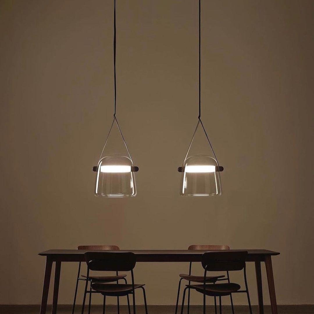 Mona Minimalist LED Pendant Light – Modern Glass Design