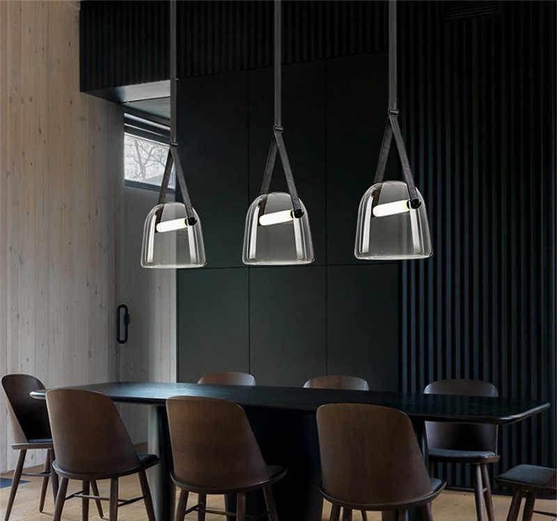 Mona Minimalist LED Pendant Light – Modern Glass Design