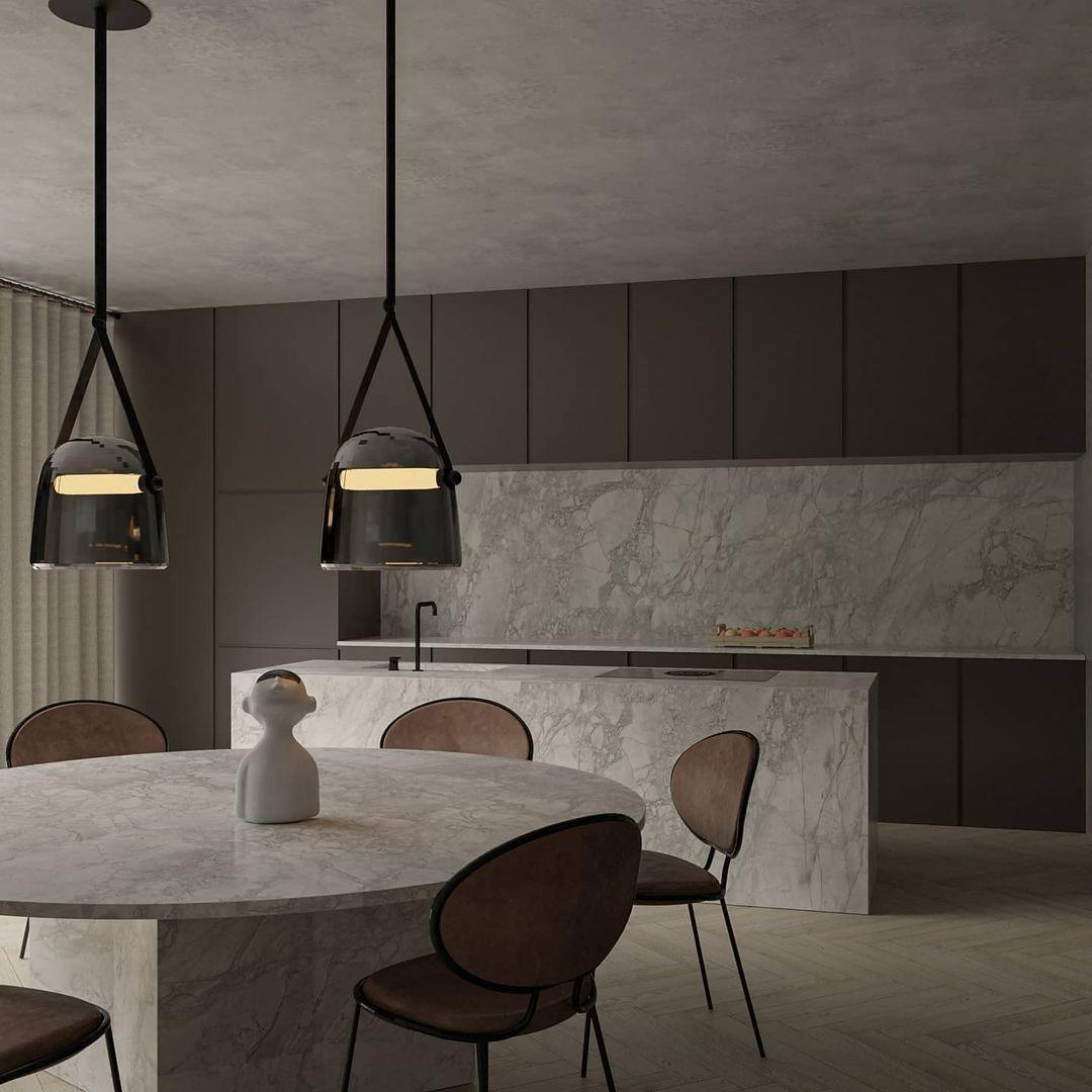 Mona Minimalist LED Pendant Light – Modern Glass Design