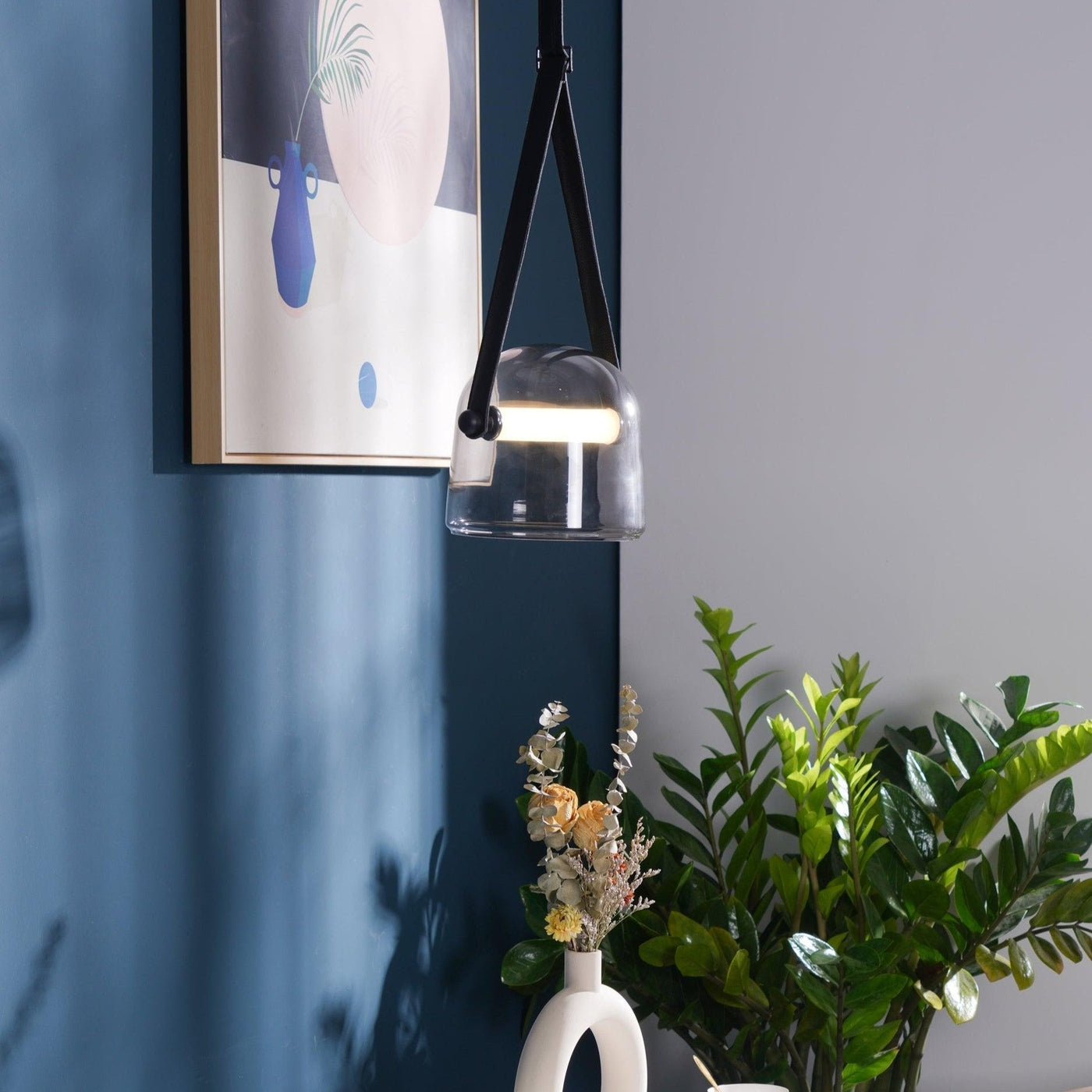 Mona Minimalist LED Pendant Light – Modern Glass Design
