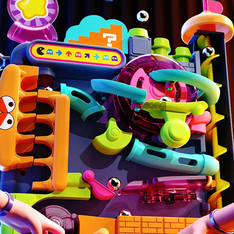 Montessori Multi-Layer Track Toy – Educational Rolling Ball Game