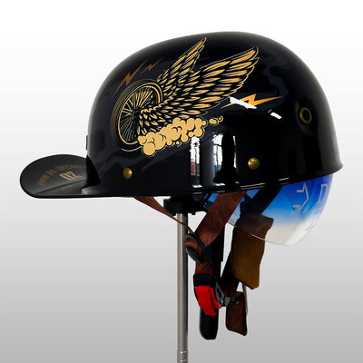 Retro Baseball Cap Style Motorcycle Half Helmet for Riders