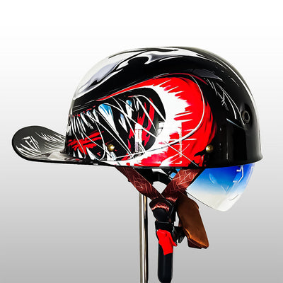 Retro Baseball Cap Style Motorcycle Half Helmet for Riders