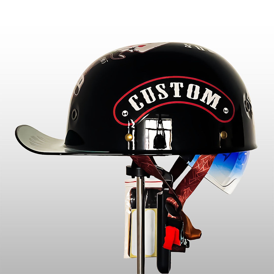 Retro Baseball Cap Style Motorcycle Half Helmet for Riders