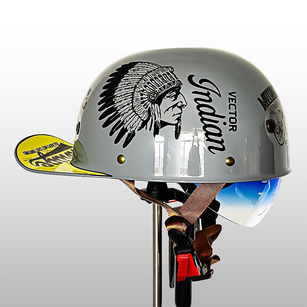 Retro Baseball Cap Style Motorcycle Half Helmet for Riders