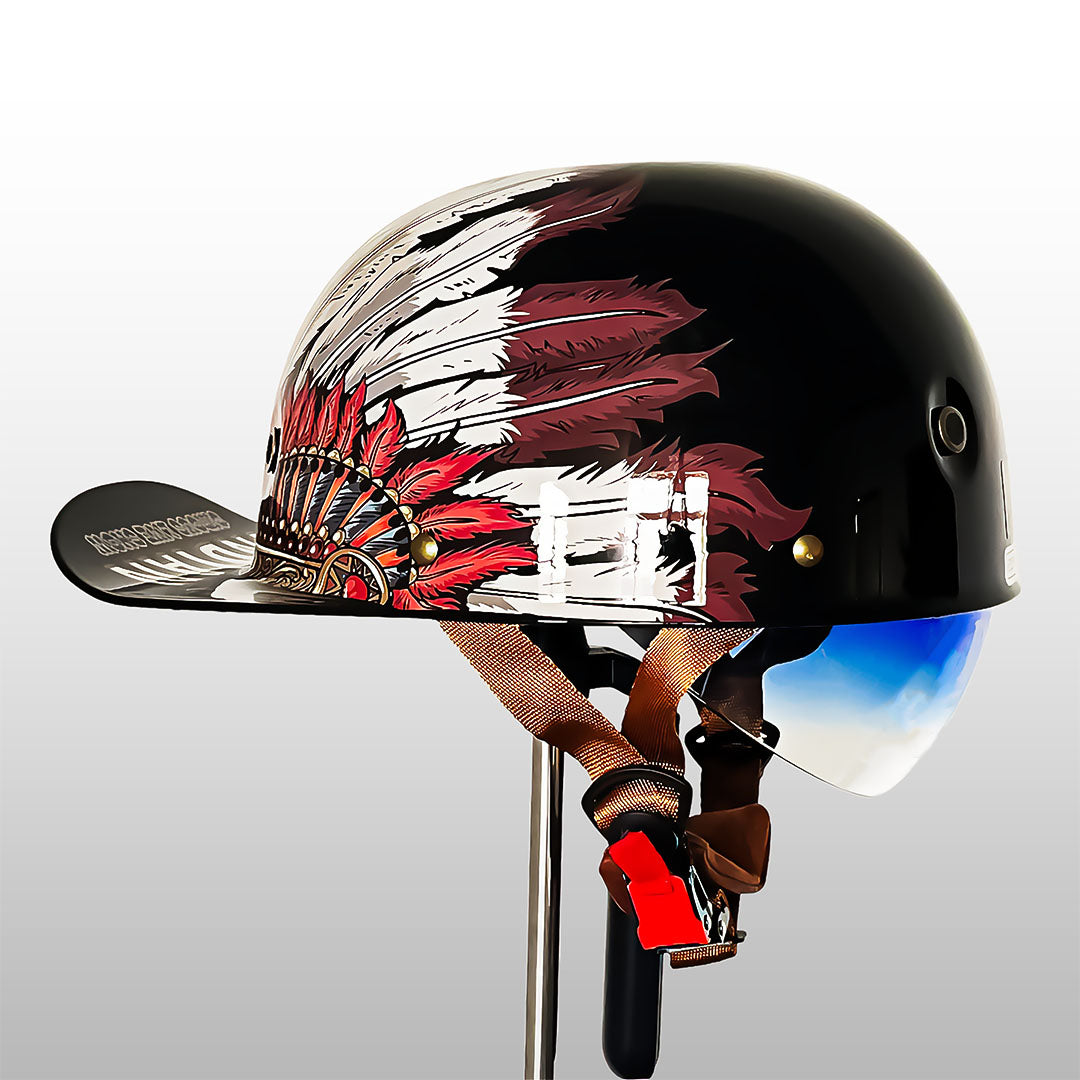 Retro Baseball Cap Style Motorcycle Half Helmet for Riders
