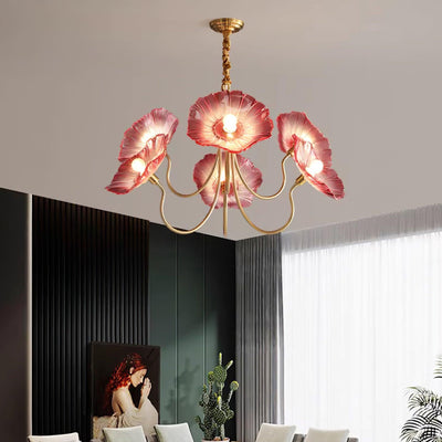 Murano Glass Flower Chandelier Light Fixture