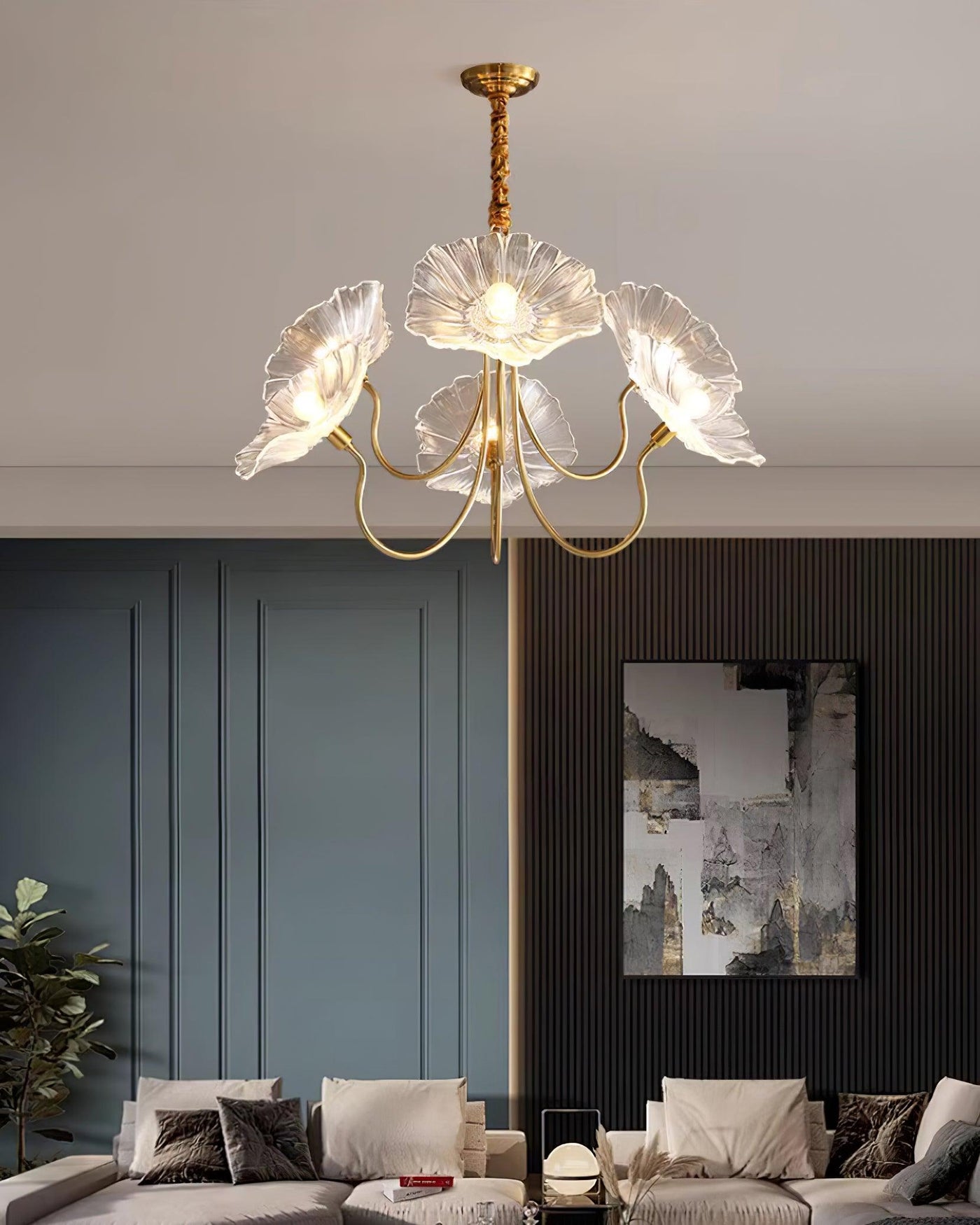 Murano Glass Flower Chandelier Light Fixture