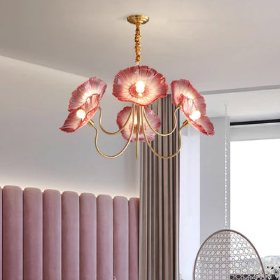 Murano Glass Flower Chandelier Light Fixture