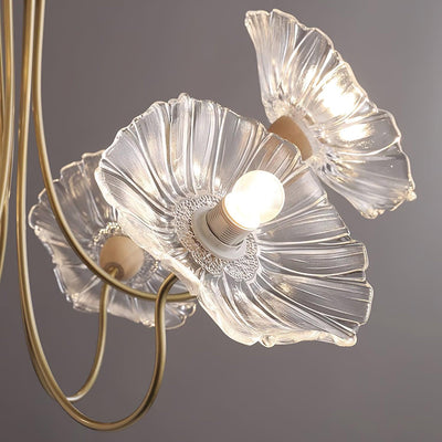 Murano Glass Flower Chandelier Light Fixture