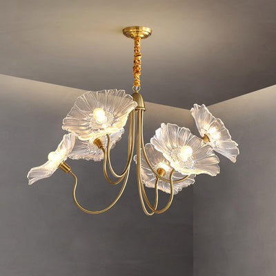 Murano Glass Flower Chandelier Light Fixture